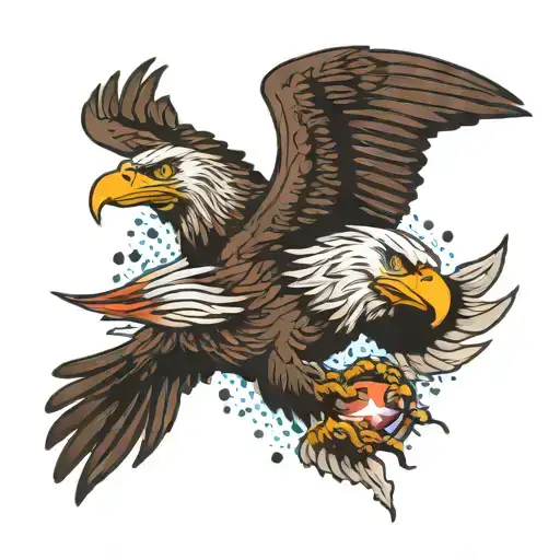 Bald Eagle Carrying Mr Met In Space Black Hole