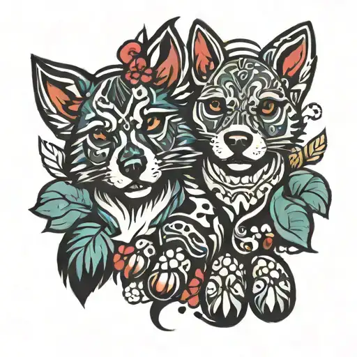 Crizma And Mika Dog Paw Prints