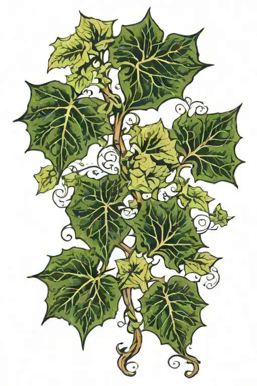 Ivy Leaves With Lyrics As The Vine Wrapping