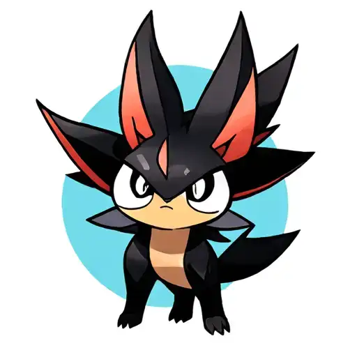 Create A Pokemon Leg Tattoo Of Zorua And Zoroark With A Background