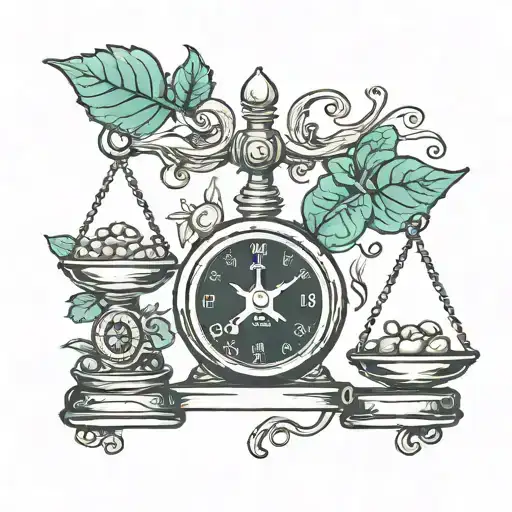 Weight Scale Word Balance In German Pot Leaf Heart