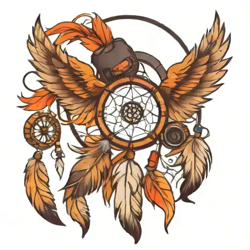 Dreamcatcher With A Small Flight And A Gaming Headphones