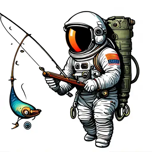 Astronaut Fishing