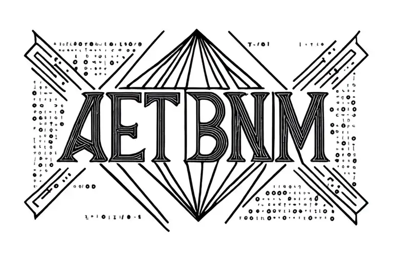 The Words Aetbnm In Morse Code Forming The Shape Of A Diamond