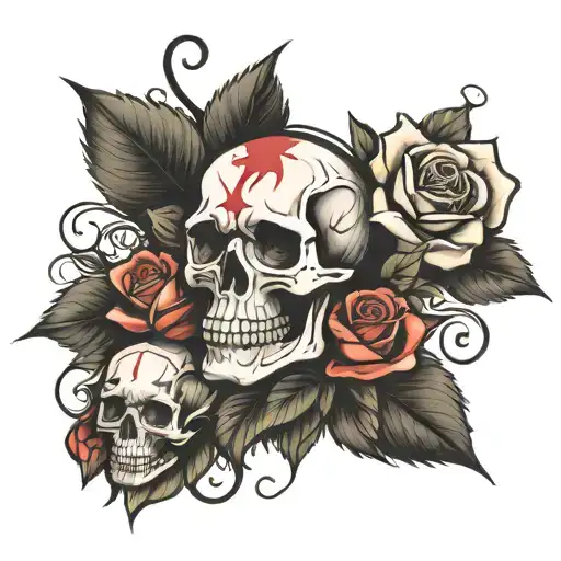 Skull N Roses