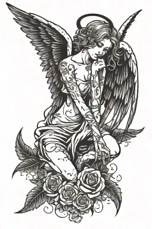 Fallen Angel In Black