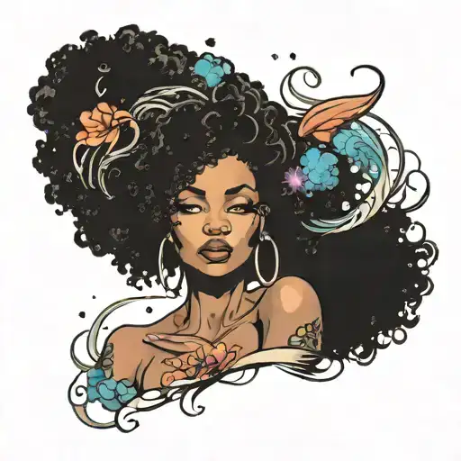 Galaxy Afro Haired Female