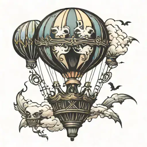 Hot Air Balloon Spooky And Weird