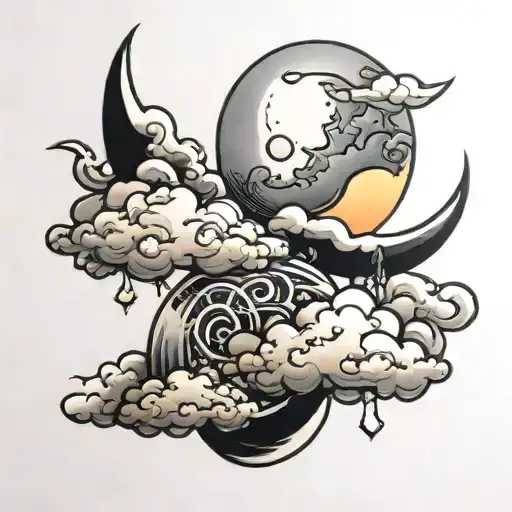 Cloud And Moon