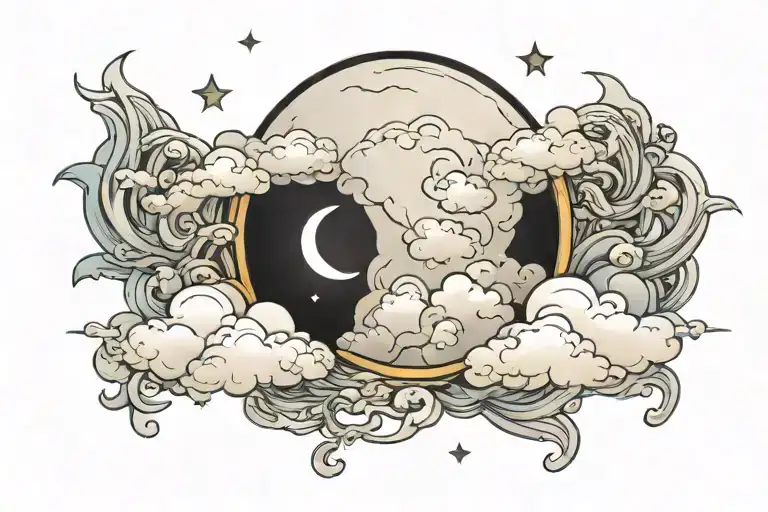 Cloud And Moon