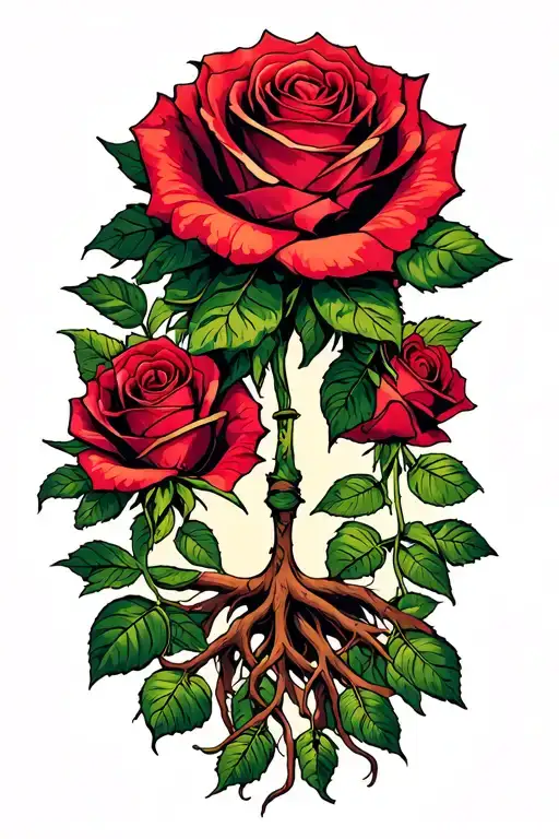 Roses Growing Roots
