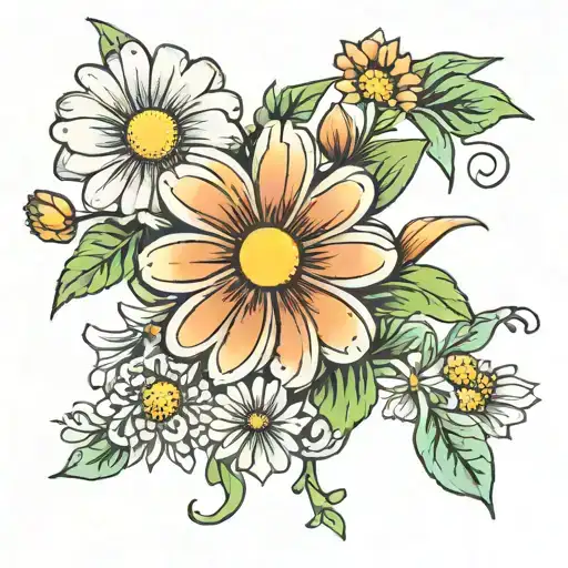 Daisy Flower Intertwined