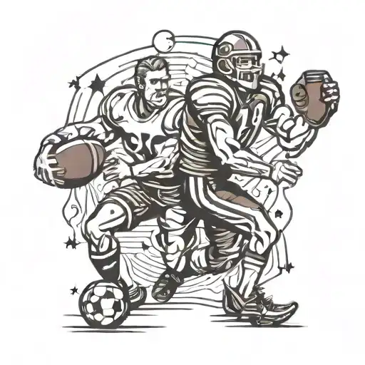 Grandfather And Football Date