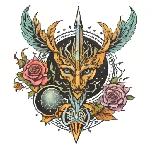 Ornament Bashkir Style Of Fantasy And Space