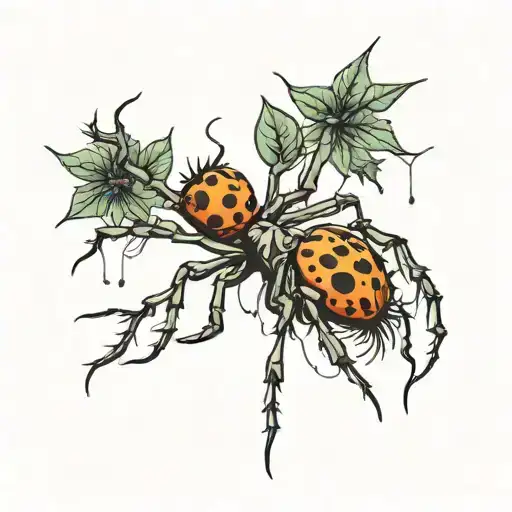 Spider And Tree Growing