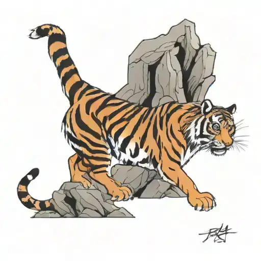 Tiger Climbs Mountain
