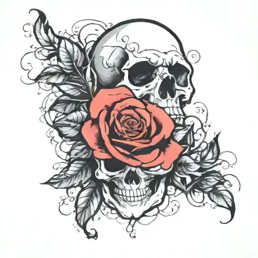 Skull And Rose