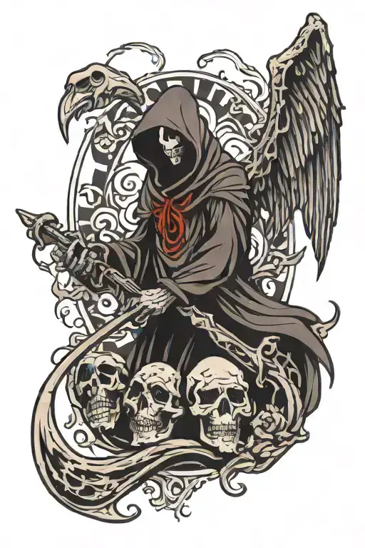 Grim Reaper Crow Holding