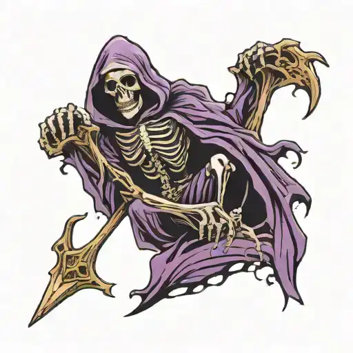 Grim Reaper Graveyard Dark Purple
