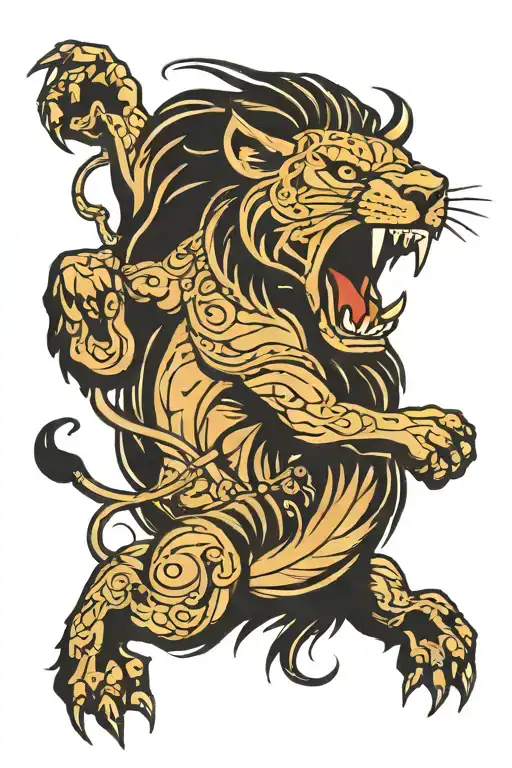 Black Lion Roaring
