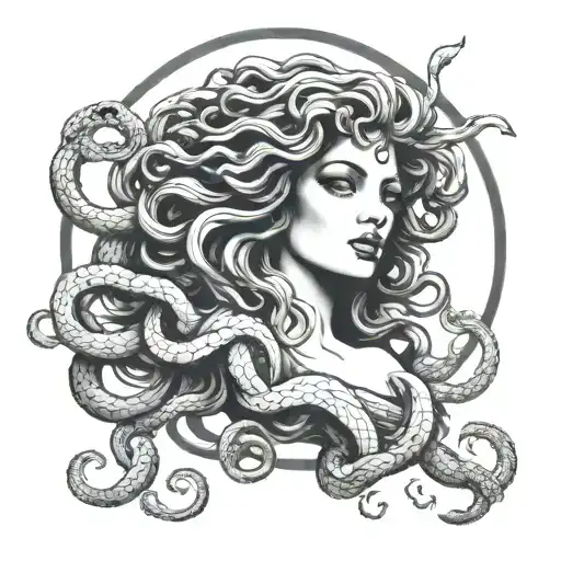 Medusa Black And White
