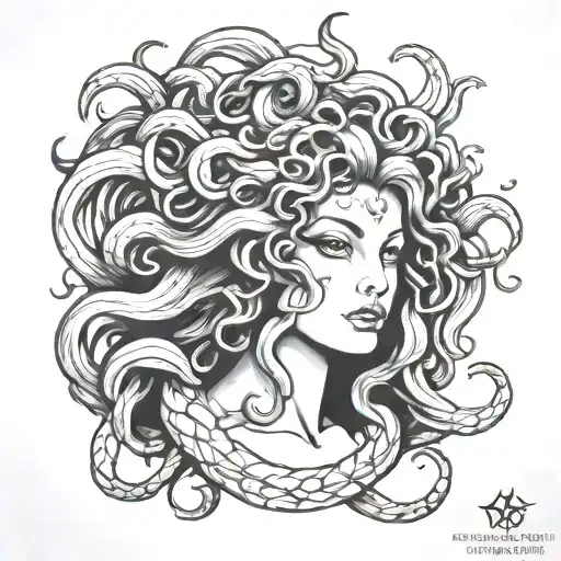 Medusa Black And White