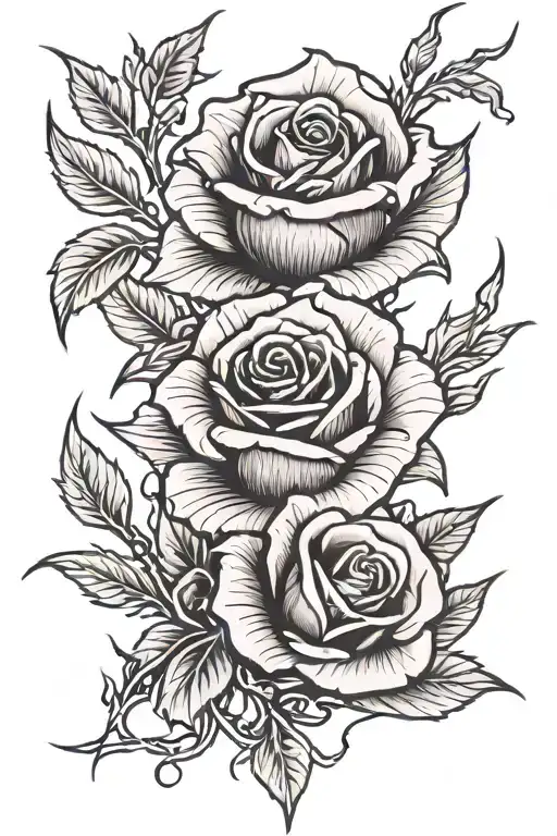 Rose With Thorns Wrapping Black