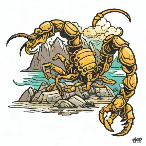 Scorpion And Hiking Mountain