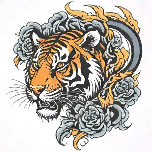 Tiger And Fire Inside