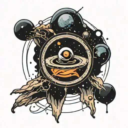 Space Themed Black Hole With Singularity