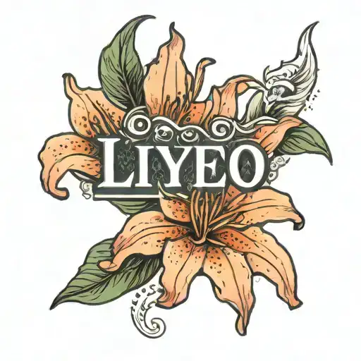 A Lily Flower With A Text Underneath That Says Lily