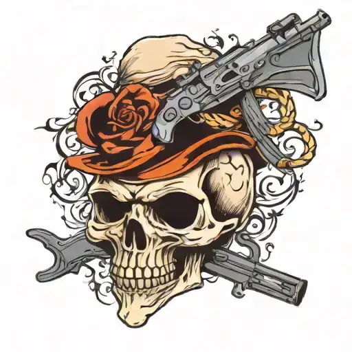 Skull With Ak 47