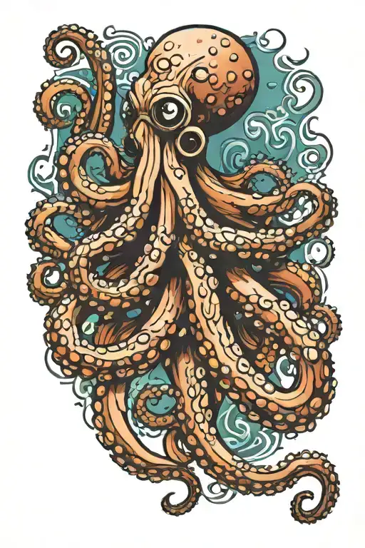 Octopus And Scuba Diver