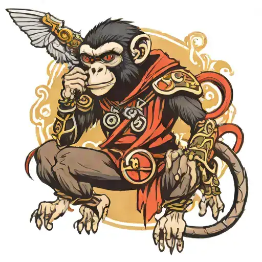 Assassin Man Monkey Wearing