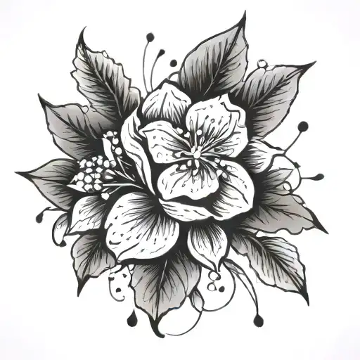 Wildflower With Falling Petals Floating Away