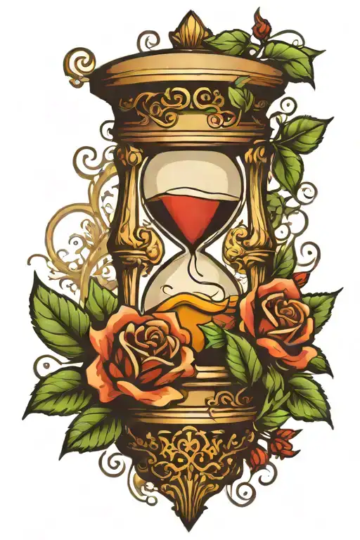 Hourglass With Laurel Wreath