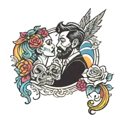 Barfing Rainbow Couple