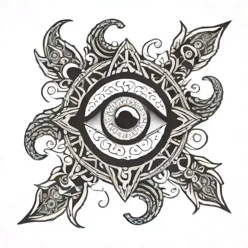 Evil Eye Symbol Integrated Astrological Scorpio Sign