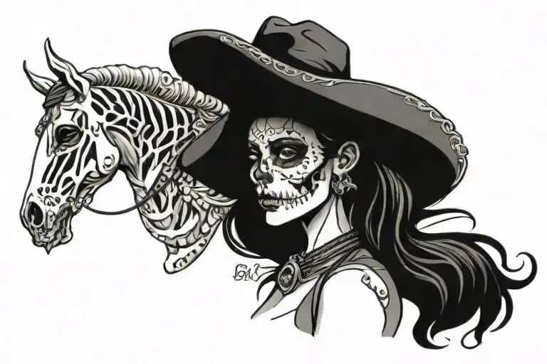 Skeleton Cowgirl