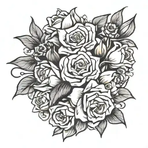 Rose And Daffodil Bouquet