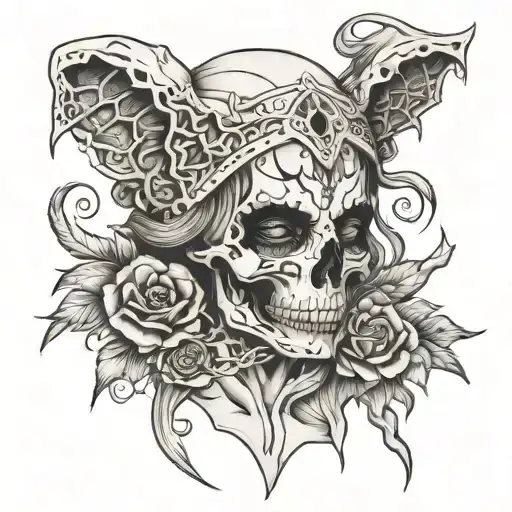 Shugar Skull Woman Sexy Woman Black And White