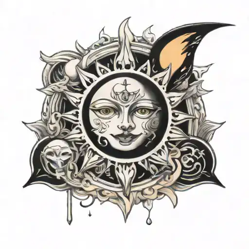 Sun And Moon Surrounded