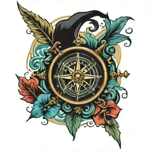 Peter Pan Jolly Roger Compass