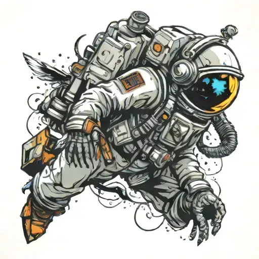 Trippy Indian In Astronaut Suit