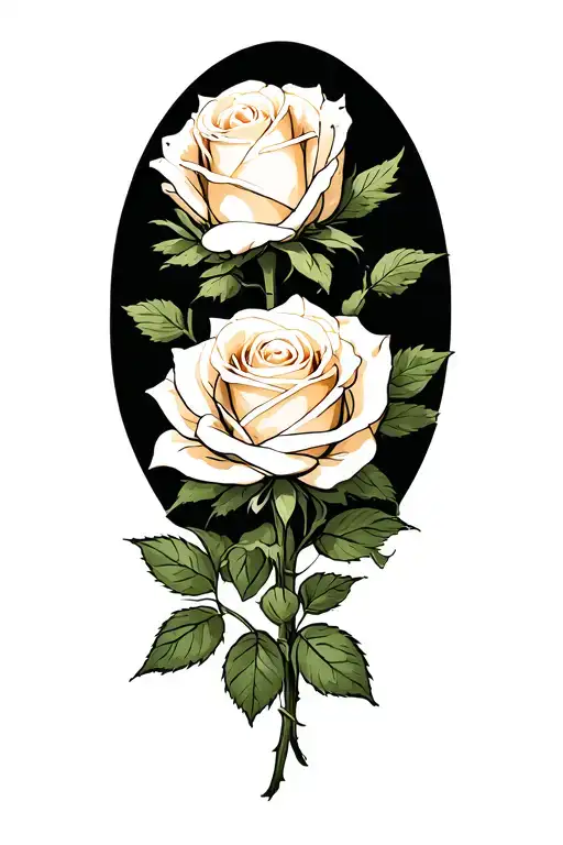 White Roses In Red Soil Attatched