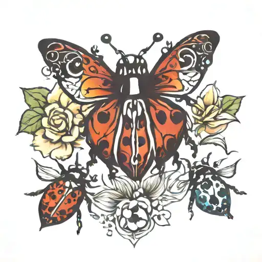 Ladybugs And Autism Symbol Integrated