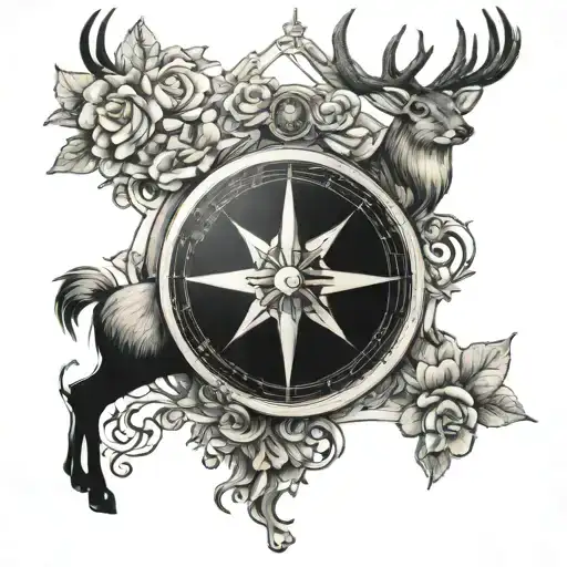 Compass And Deer