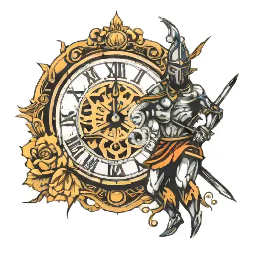 Warrior And A Clock