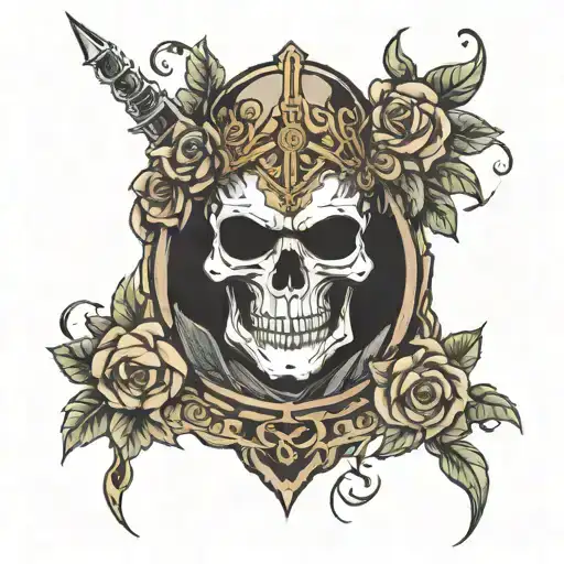 Skull Knight With Flowers