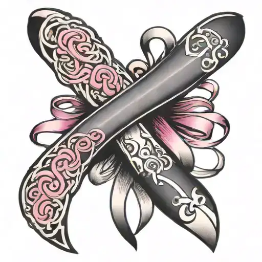 Cancer Ribbons Tied Together